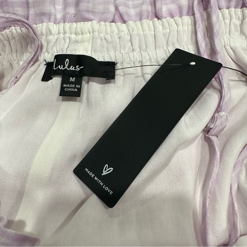 NWT Lulu’s Dress Lavender Plaid Ruffled Top
Midi Dress Size Medium - Picture 7 of 7